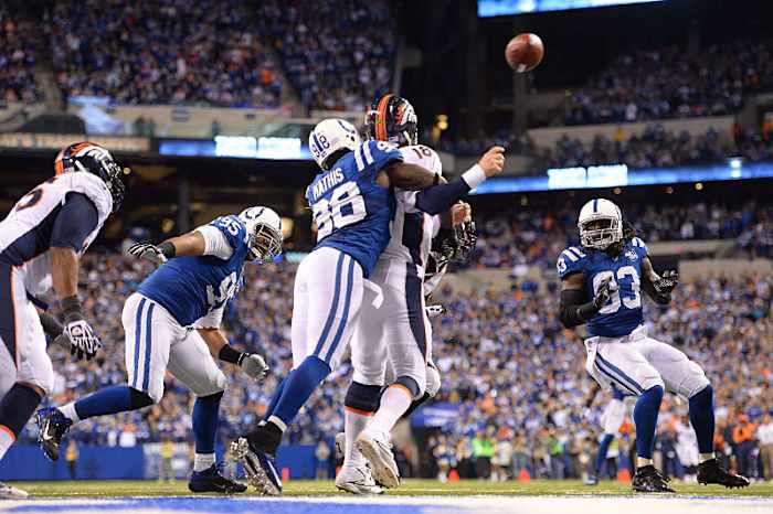 A meeting with an old teammate earlier this year. (Andrew Hancock for SI)